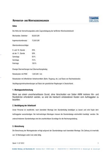 Reparatur-u.Montagebedingungen - Arnstädter Werkzeug