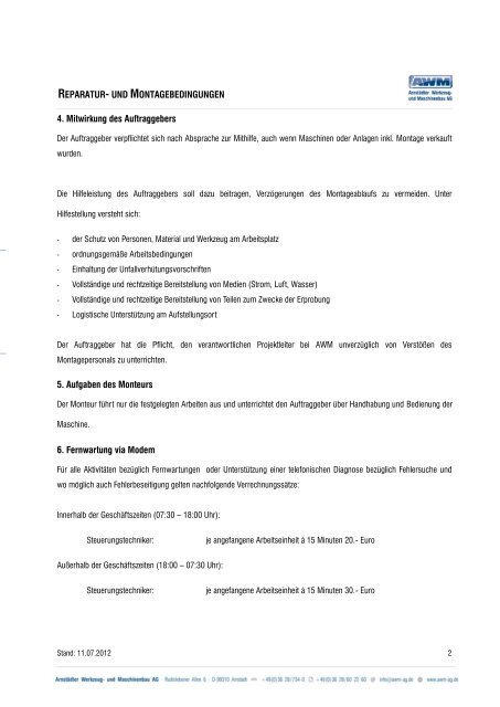 Reparatur-u.Montagebedingungen - Arnstädter Werkzeug