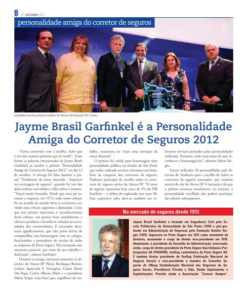 jornal dos corretores de seguros - Sincor SP