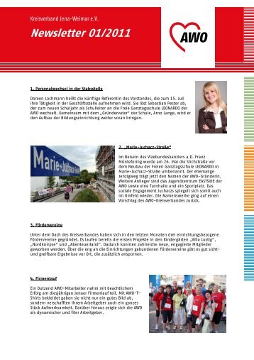 Newsletter 01/2011 - AWO Kreisverband Jena-Weimar e.V.