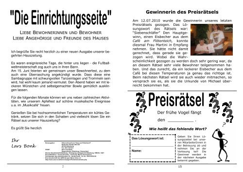 Hauszeitung 03-10 - AWO Bezirksverband Weser-Ems