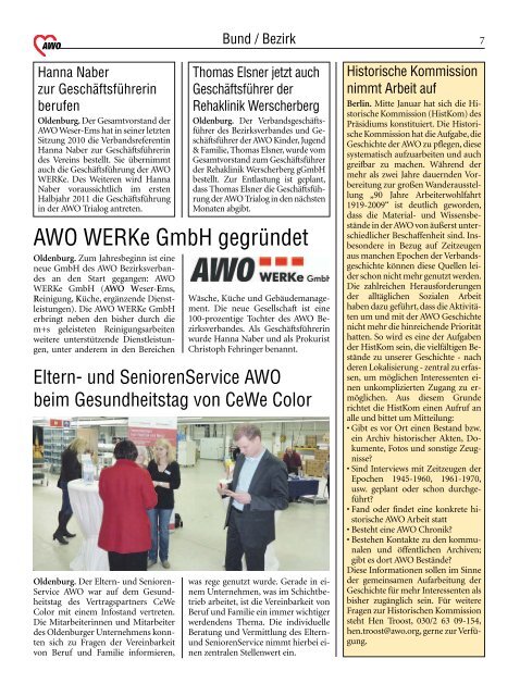 Ausgabe - AWO Bezirksverband Weser-Ems