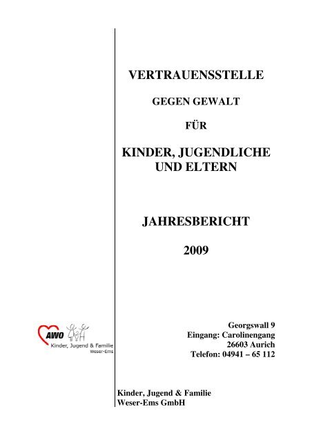 Jahresbericht 2009 - AWO Bezirksverband Weser-Ems