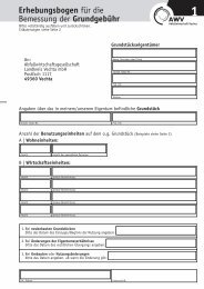 Erhebungsbogen für die Bemessung der Grundgebühr - AWV-Online