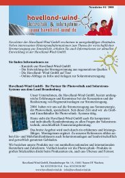 Newsletter der Havelland-Wind GmbH erscheinen in ... - B5 Solar