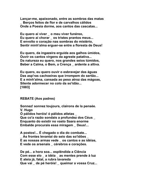 Ondas e Outros Poemas - Euclides da Cunha ... - Cultura Brasileira