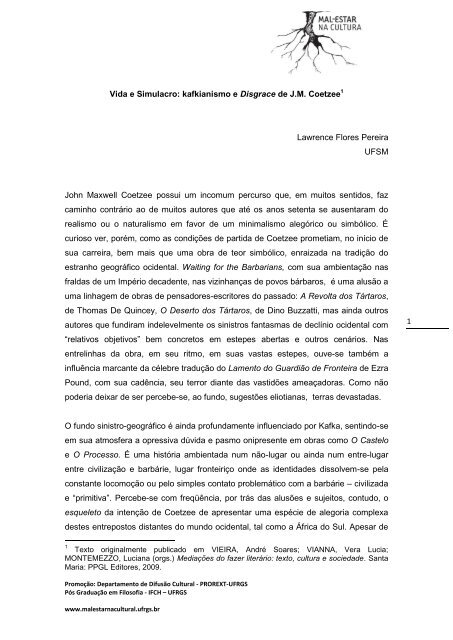 01 lawrence coetzee.pdf - Departamento de Difusão Cultural - Ufrgs