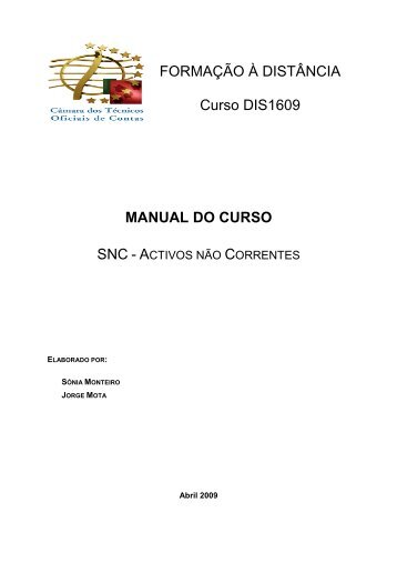 SNC -Activos não correntes - Ordem dos Técnicos Oficiais de Contas