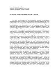 Os índios na cidade de São Paulo: passado e presente. - LEMAD