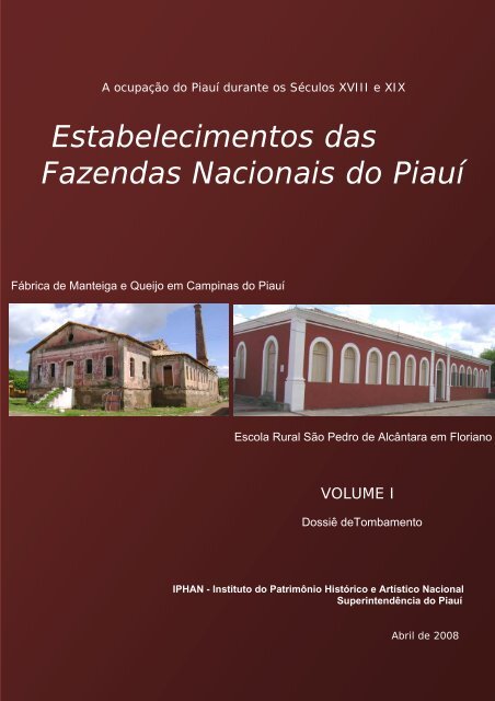 Estabelecimentos das Fazendas Nacionais do Piauí - Portal do Sertão