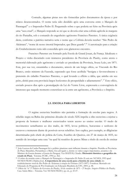 Estabelecimentos das Fazendas Nacionais do Piauí - Portal do Sertão