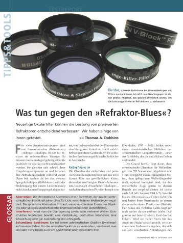 Was tun gegen den "Refraktor-Blues"? - Baader Planetarium