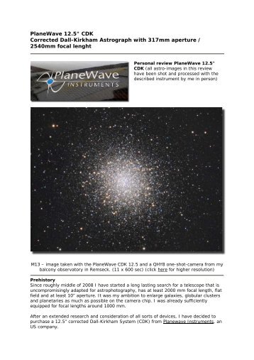 Planewave Geissinger En (PDF) - Baader Planetarium