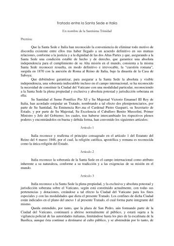 Consulta el Tratado de Letrán (en PDF) - ABC.es