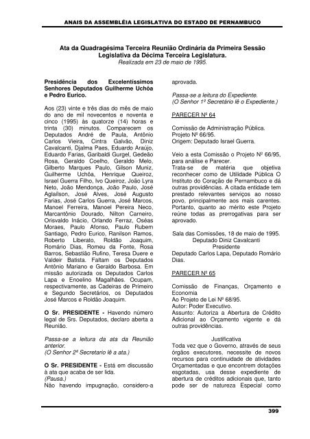 18/03/1993 - Assembleia Legislativa do Estado de Pernambuco