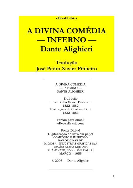 Leitura ao Pé do Ouvido apresenta obra de Dante Alighieri