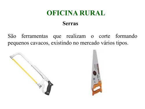 Curso Técnico em Agropecuária MECANIZAÇÃO AGRÍCOLA OFICINA RURAL