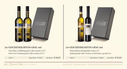 Geschenk-Ideen - Baden-Badener Winzergenossenschaft