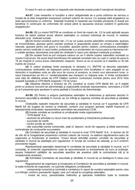 Contract Colectiv de Munca CFR Marfa 2012 - 2014 - Feroviarul Deva