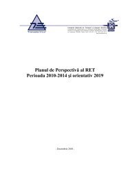 Planul de Perspectivă al RET Perioada 2010-2014 ... - Transelectrica