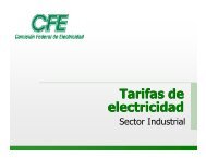 Tarifas de electricidad - Comisión Nacional para el Ahorro de Energía