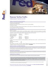 Nuevas Tarifas FedEx