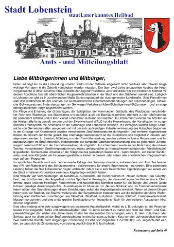 Amtsblatt 01 / 2006 - Bad Lobenstein