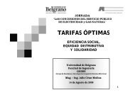 TARIFAS ÓPTIMAS EFICIENCIA SOCIAL, EQUIDAD DISTRIBUTIVA ...