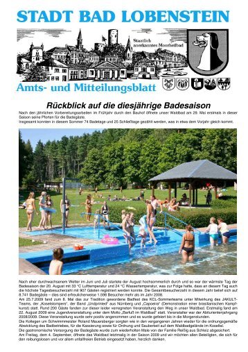 Amtsblatt 20 / 2009 - Bad Lobenstein