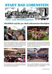 Rückblick auf das 30. Bad LobensteinerMarktfest