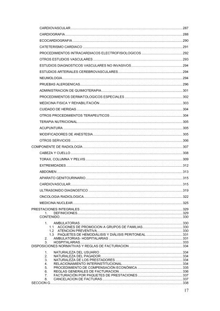 TARIFARIO PRESTACIONES DEL SNS 2012 - Fonsat