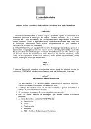 Normas de Utilização do Ecocentro Municipal + tarifário RCD