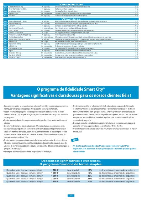 tarifário / nota de encomenda 2013 - SuperSmart