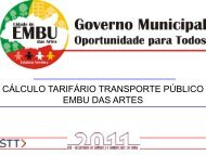 cálculo tarifário transporte público embu das artes - Prefeitura de ...