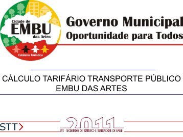 cálculo tarifário transporte público embu das artes - Prefeitura de ...
