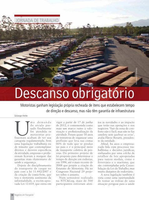 Negócios em Transporte 1 - Revista Negócios em Transporte