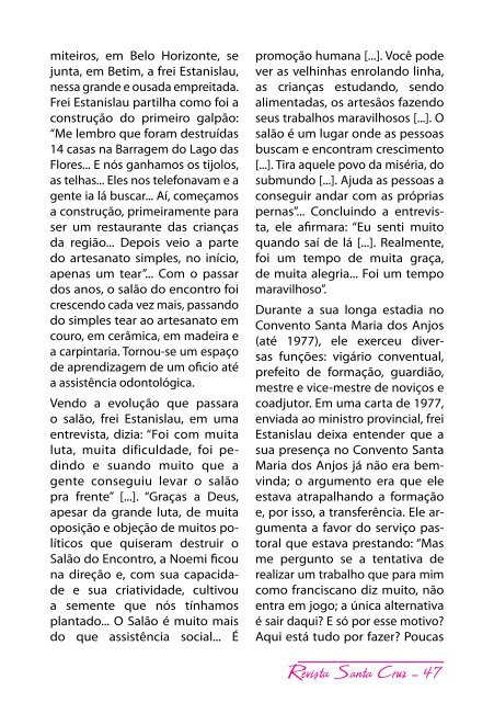 Revista Santa Cruz Ano 76 - 2012 - janeiro/março - Franciscanos ...