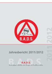 Jahresbericht 2011/2012 - BADS (Bund gegen Alkohol und Drogen ...