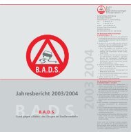 Jahresbericht 2003/2004 - BADS (Bund gegen Alkohol und Drogen ...