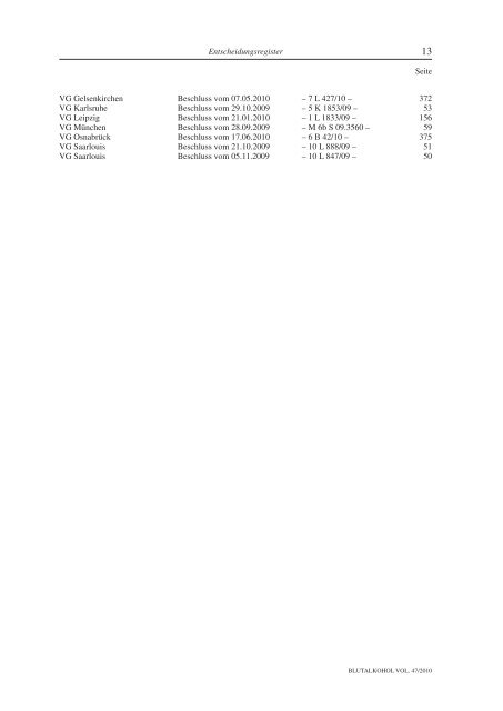 Blutalkohol 2010.pdf - BADS (Bund gegen Alkohol und Drogen im ...