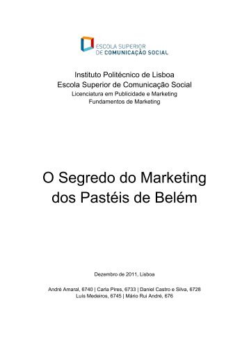 O Segredo do Marketing dos Pastéis de Belém - mruiandre