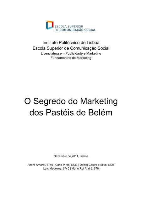 O Segredo do Marketing dos Pastéis de Belém - mruiandre