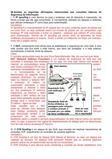 54-Analise as seguintes afirmações relacionadas aos ... - Gran Cursos