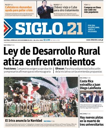 El Irtra anuncia la Navidad NACIONAL P.06 Hay nuevas ... - Siglo 21