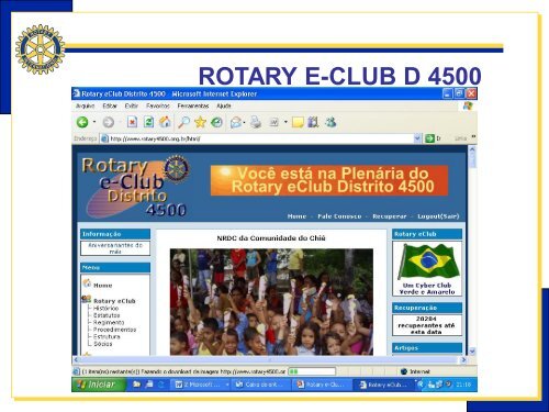 ROTARY E-CLUB D 4500 - Distrito 4500