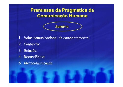 Comunicação Humana - Faculdade de Psicologia e de Ciências da ...