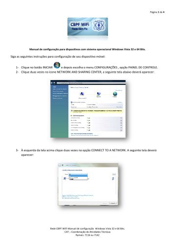 Siga as seguintes instruções para configuração de seu 1 ... - CBPF