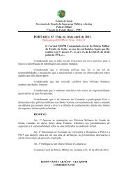 SEGREDO DE JUSTIÇA - Polícia Militar do Estado de Goiás