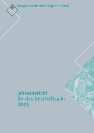 Geschäftsbericht 2005 - Baugenossenschaft Hagenbrünneli