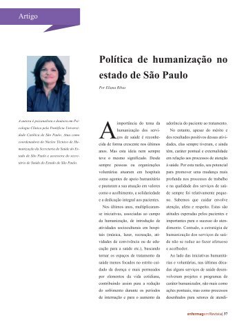 Política de humanização no estado de São Paulo - coren-sp